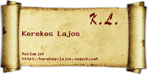 Kerekes Lajos névjegykártya